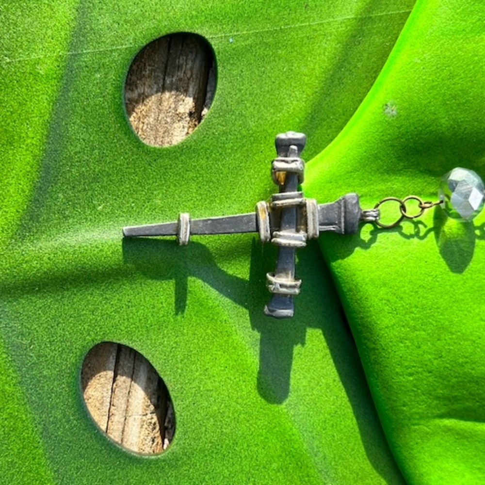 Silver Cross Pendant Sun Catcher